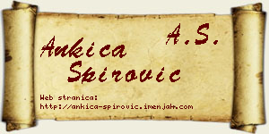 Ankica Špirović vizit kartica
